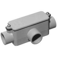 Carlon E983FR-CTN Conduit Body, IMC, Rigid, 1 in Hub, 6-7/8 in OAL, PVC, Gray