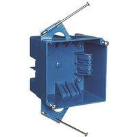Carlon B432A-UPC Outlet Box, 2-Gang, Thermoplastic, Blue, Captive Nail Mounting