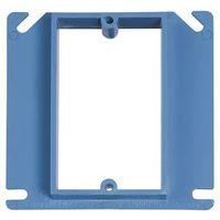 Carlon A410R-CAR Electrical Box Cover, 4 in L, 4 in W, Square, PVC, Blue