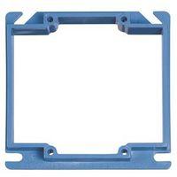 Carlon A420RR Electrical Box Cover, 4 in L, 4 in W, Square, PVC, Blue