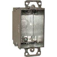 Southwire G601-R-UPC Switch Box, 1-Gang, 5-Knockout, 1/2 in Knockout, Steel, Silver, Galvanized