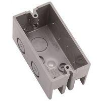 Carlon B112HB Handy Box, 1 -Gang, 6 -Knockout, 1/2 in Knockout, Plastic, Gray, Screw Mounting