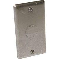 Southwire G19430-UPC Box Cover, 2 in W, Rectangular, 1-Gang, Steel, Silver, Galvanized