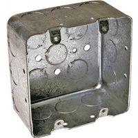 Southwire MGSB-2-UPC Switch Box, 2-Gang, 12-Knockout, 1/2, 3/4 in Knockout, Steel, Silver, Galvanized
