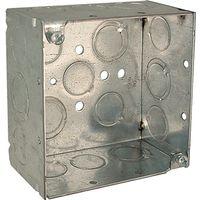 Southwire 52171-S-UPC Bracketed Junction Box, 2-Gang, 16-Knockout, 1/2, 3/4 in Knockout, Steel, Silver, Galvanized