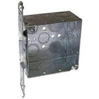 Southwire 52171-FS-UPC Bracketed Junction Box, 2-Gang, 14-Knockout, 1/2, 3/4 in Knockout, Steel, Silver, Galvanized