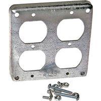 Southwire G1939-UPC Box Cover, 1/2 in L, 4 in W, Square, 4-Gang, Steel, Silver, Galvanized