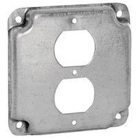 Southwire G1938-UPC Box Cover, 1/2 in L, 4 in W, Square, 2-Gang, Steel, Silver, Galvanized
