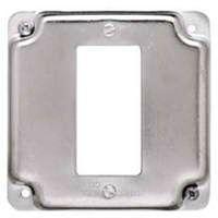 Southwire G1947-UPC Box Cover with GFCI Opening, 1/2 in L, 4 in W, Square, 1-Gang, Steel, Silver, Galvanized