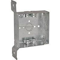 Raco 223 Welded Box with NMSC Clamp, 2-Gang, 4-Knockout, 1/2 in, 1/2 to 3/4 in, Steel, Gray, Pre-Galvanized