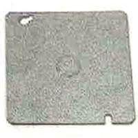 Southwire 72C6-UPC Flat Blank Cover, 0.06 in L, 4-11/16 in W, Square, Steel, Silver, Zinc-Plated