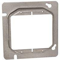 Raco 841 Box Cover, 1/2 in L, 4.688 in W, Square, 2-Gang, Steel, Gray