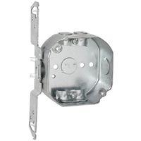 Southwire 54151-FR-UPC Octagon Box, 4 in OAW, 1-1/2 in OAD, 7 in OAH, 7-Knockout, Steel Housing Material, Silver