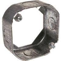 Southwire 55151-S-UPC Extension Ring, 1-1/2 in L, 4 in W, 9-Knockout, Steel, Silver, Galvanized