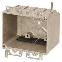 fiberglassBOX 9312-EWK Electrical Box, 2 -Gang, Fiberglass/Polyester, Beige/Tan, Wall, Wing Bracket Mounting