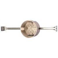 fiberglassBOX 9350-BHK Ceiling Box, Bar Hanger, Ceiling Mounting, 4 in W, 4 in D, 2-7/16 in H, Thermoset Fiberglass