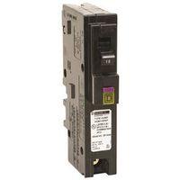 Square D HOM115PDFC Circuit Breaker, Dual Function, Mini, 15 A, 1-Pole, 120 V, Plug