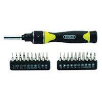 General 70210 Ratcheting Screwdriver, Dual, Multi-Bit Drive, 6-3/4 in OAL