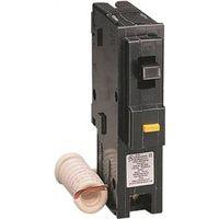 Square D Homeline HOM120GFICP Circuit Breaker, Mini, 20 A, 1-Pole, 120 V, Fixed Trip, Black, Plug