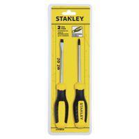 STANLEY STHT60126 Screwdriver Set, 2-Piece, Alloy Steel, Specifications: 4 in L Round Shank