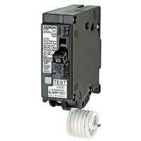 Siemens Q120DF Circuit Breaker, AFCI, GFCI, 20 A, 1 -Pole, 120 V, Instantaneous, Non-Interchangeable Trip, Black
