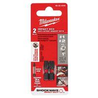 Milwaukee SHOCKWAVE 48-32-4440 Insert Bit Set, ECX Drive, 1/4 in Shank, Hex Shank, 1 in L, Steel