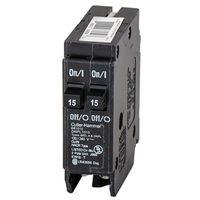 Cutler-Hammer BR1515 Circuit Breaker, Duplex, Type BR, 15 A, 1 -Pole, 120/240 V, Plug Mounting