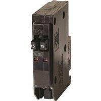 Square D QO QO1515CP Circuit Breaker, Mini, Tandem, 15 A, 1 -Pole, 120/240 V, Fixed Trip, Plug Mounting