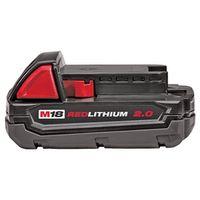 Milwaukee 48-11-1820 Rechargeable Battery Pack, 18 V Battery, 2 Ah, 1 hr Charging