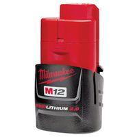 Milwaukee 48-11-2420 Rechargeable Battery Pack, 12 V Battery, 2 Ah, 1/2 hr Charging