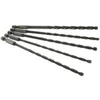 Irwin 1881078 Impact Drill Bit Set, 5-Piece, Carbide, Black Oxide