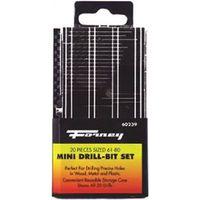 Forney 60239 Drill Bit Set, Mini, 20-Piece, Steel