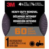 3M Hookit 27421-60 Flap Grinding Disc, 4-1/2 in Dia, 60 Grit, 8-Hole