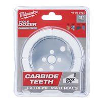 Milwaukee 49-56-0734 Hole Saw, 3 in Dia, 1.62 in D Cutting, 4 TPI, Carbide Cutting Edge