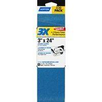 Norton 49268 Sanding Belt, 3 in W, 24 in L, 120 Grit, Very Fine, Zirconia Aluminum Abrasive