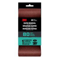 3M 27395 Sanding Belt, 3 in W, 21 in L, 80 Grit, Aluminum Oxide Abrasive