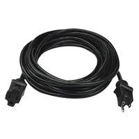PowerZone OR532725 Extension Cord, 25 ft L, Black