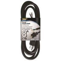 PowerZone OR010608 Power Cord, 8 ft L, 13 A, 125 V, Black