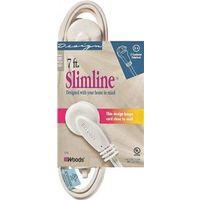 CCI 2236 Extension Cord, 16 AWG Cable, 7 ft L, 13 A, 125 V, White