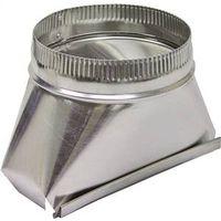 Lambro 122 Range Hood Transition, Round, 3-1/4 in W to 6 in Dia x 10 in L Dimensions, Aluminum