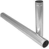 Imperial GV0357 Duct Pipe, 4 in Dia, 24 in L, 30 Gauge, Galvanized Steel, Galvanized