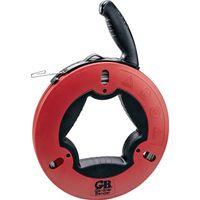 Gardner Bender UpperHand Series FTS-125R Fish Tape, 1/8 in Tape, 125 ft L Tape, Carbon Steel Tape, Red Case