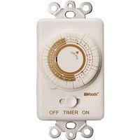Woods 59745 Mechanical Timer, 20 A, 125 V, 2500 W, 24 hr Time Setting, 24 On/Off Cycles Per Day Cycle, White