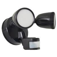 PowerZone O-G1200M-PB Security Flood Light, 110/240 V, 15 W, 2-Lamp, LED Lamp, Daylight Light, 1200 Lumens