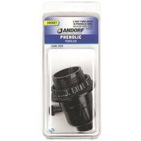 Jandorf 60533 Turn Knob Lamp Socket, 250 V, 250 W, Phenolic Housing Material, Black