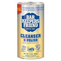 Bar Keepers Friend 11510 Cleanser and Polish, 12 oz Can, Powder, White