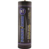 PowerZone LR6-4P-DB Battery, 1.5 V Battery, AA Battery, Zinc, Manganese Dioxide, and Potassium Hydroxide