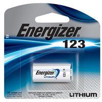 Energizer EL123AP Series EL123APBP Battery, 3 V Battery, 1500 mAh, Lithium, Manganese Dioxide