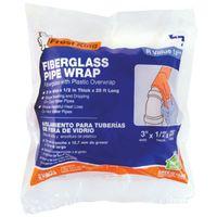 Frost King SP41X Pipe Wrap Kit, 25 ft L, 3 in W, 1/2 in Thick, 1.6 R-Value, Fiberglass