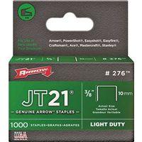 Arrow JT21 Series 276 Staple, 7/16 in W Crown, 3/8 in L Leg